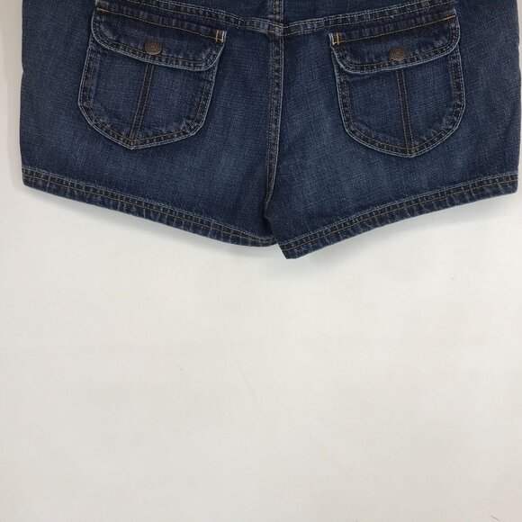 MOSSIMO SUPPLY CO - WOMEN'S 17 -Y2K  DARK WASH LOWEST RISE COTTON JEAN SHORTS - Picture 6 of 10